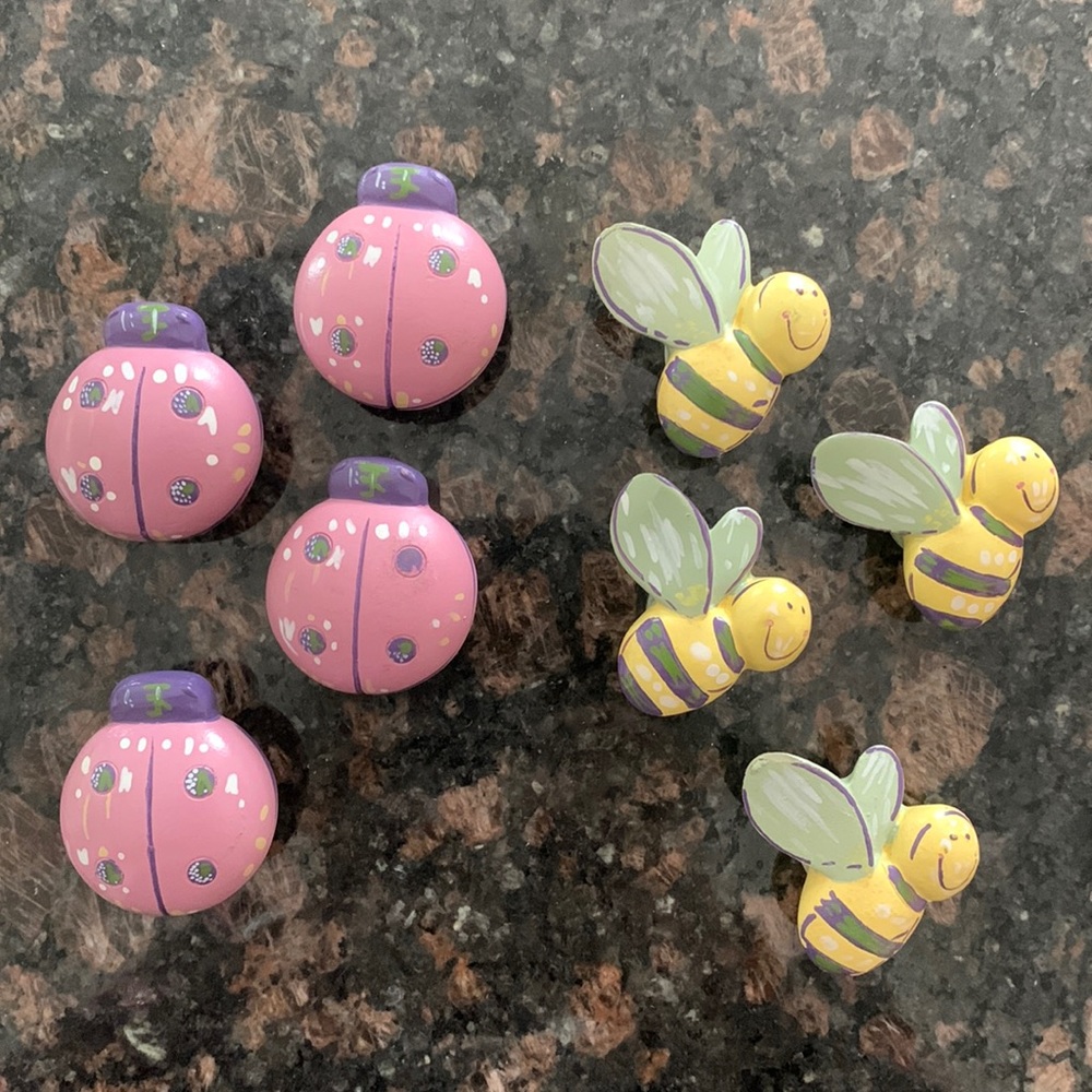 8 Butterfly and Bumble-bee drawer pulls waverly home